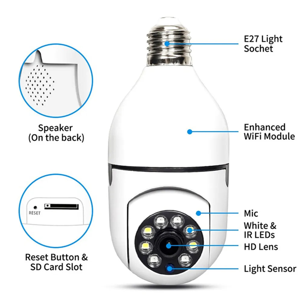 Light Bulb Security Camera Indoor/Outdoor